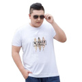 wholesale customizable xxxxl o-neck graphic print loose smooth cotton plus size men's t-shirts